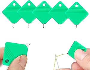 Automatic Needle Threaders for Hand Sewing, 2025 Upgrade Embroidery Floss, Sewing Machine Needle Threader, Sewing Supplies Tool, Fits All Needle Sizes (5, Green)