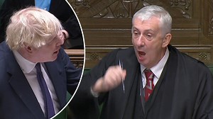 Speaker scolds Boris Johnson for breaking rules during fiery PMQs | LBC
