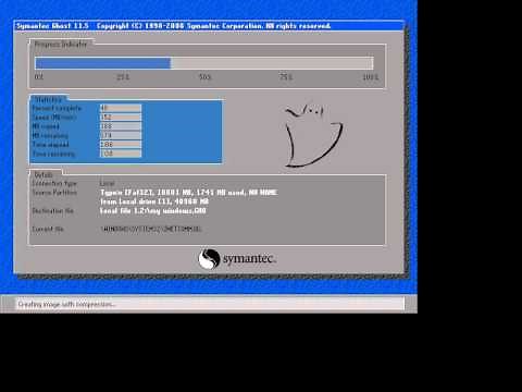 how to make windows ghost image bakeup using boot cd