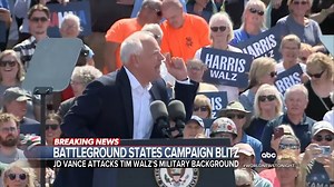 With the race for the White House in full swing, both the Trump-Vance and Harris-Walz campaigns are battling to win the upper Midwest and holding dueling events in Eau Claire, Wisconsin. Selina Wang has more. https://trib.al/INe65H0 | ABC World News Tonight with David Muir
