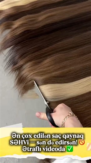 Qaynaqda edilen yanlis✋ #azerbaycan #hairextensions