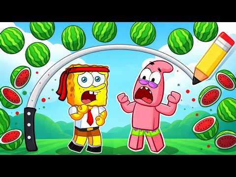 NOOB vs PRO vs HACKER In DRAW KNIFE!? | Spongebob Roblox