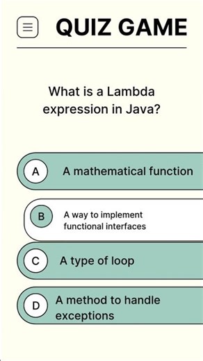 Java Quiz 5 - Lambda Expression