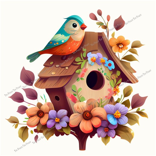 Birdhouse Fabric Panel, Quilt Sewing Square, Multiple Sizes, Fc3x - Etsy