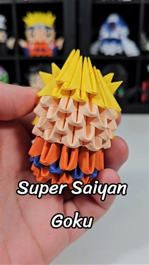 3D Origami Super Saiyan Goku from the anime Dragon Ball Z #3dorigami