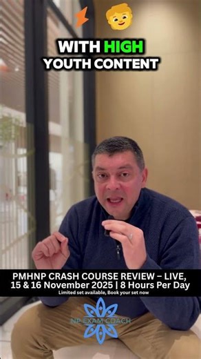 PMHNP Crash Course Review | High-Yield Prep, PDFs, Diagnostics, Pass Your Boards Faster