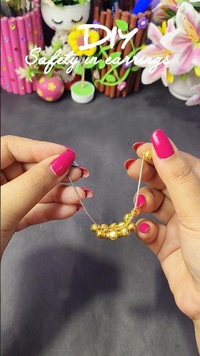 Diy safetypin earrings 🧷✨ #diy #shorts #handmade #hacks #viral #youtubeshorts #earrings