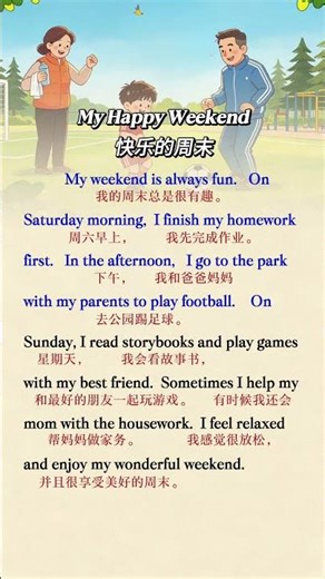 Learn English: My Happy Weekend – Talk About Your Past Weekend