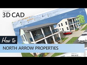 Ashampoo 3D CAD - Editing the north orientation of your project, north arrow properties