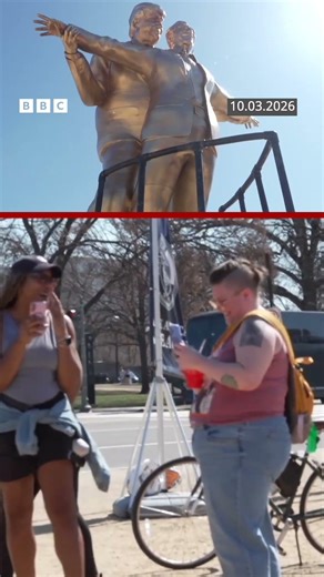 Trump-Epstein statue in Titanic pose
