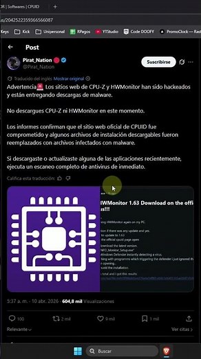 CPU-Z and HWMonitor were compromised #xdoofy92 #windows