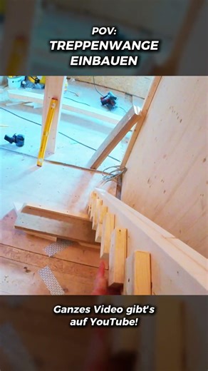 Treppenwange montieren 🤨📐
