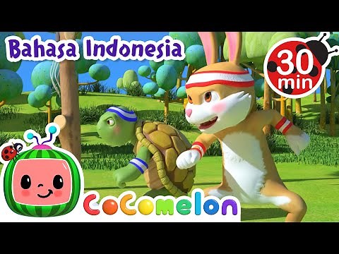 Cerita Fabel Klasik Kura-kura dan Kelinci | CoComelon | Kartun Lagu Anak | Moonbug Kids Indonesia