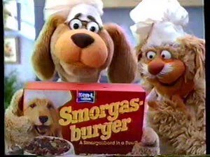1985 Ken-L Ration Smorgas-Burger Dog Food "A Smorgasbord in a Bowl" TV Commercial