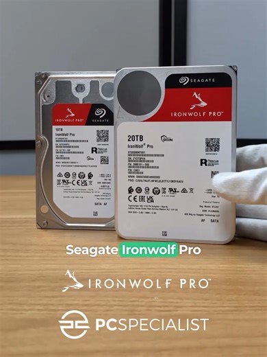 Seagate Ironwolf Pro Drives at PCSpecialist allow you to store more, and do more! With the range spanning from 4TB to 32TB, there's an option for everyone, whether you're a gamer, photographer, videographer or content creator, Ironwolf Pro is perfect for you. When you purchase an Ironwolf Pro drive, you also get 3 years Rescue Recovery Data Plan in case of unexpected data loss. #RunWithIronWolf #Seagate #gamingpc #pcgaming