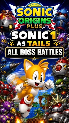 Sonic Origins Plus Sonic1 Tails All Boss Battles - (2023) [Steam] [Index 042]