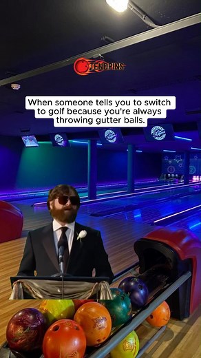 Golf? Nah. I like my frustration loud and indoors 😤🎳 #BowlingForever #BowlingProblems #BowlingMeme #GutterGang #Tendpins | Tendpins