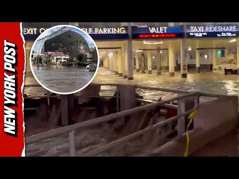 'This is an absolute onslaught' Record Breaking Flood Water Takes Over the Las Vegas Strip