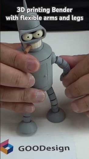 3D printing Bender with flexible arms and legs