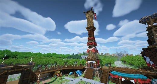 Tears of the Kingdom Skyview Tower Minecraft Map