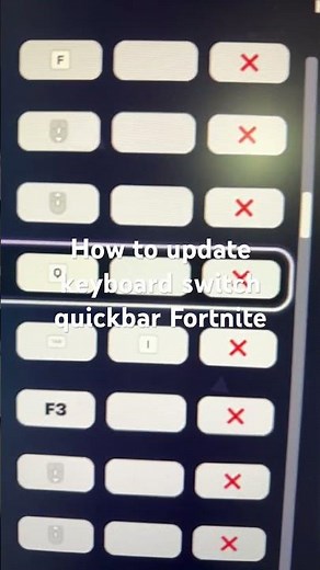 How to update keyboard switch quickbar Fortnite
