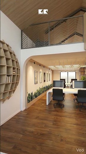 Desain Interior Kantor Modern Tropis