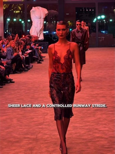 Bella Hadid Returns to Saint Laurent FW26 #bellahadid #saintlaurent #pfw #runway #fashion