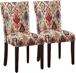 HomePop Parsons Upholstered Accent Dining Chair, Set of 2, Sienna