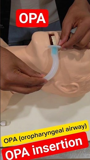 OPA/oro-pharyngeal air way insertion #firstaid #airwaymanagement #breathing