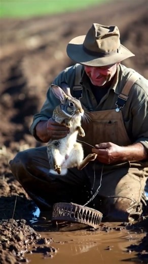 Man Saves Rabbit from a Deadly Poacher Trap 🐰