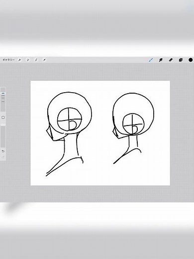 横顔の描き方を見直すなど。#drawing