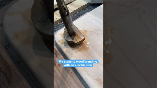 Wood branding with an electric iron #branding #woodworking #tools #woodworker