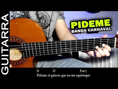 Cómo tocar "Pídeme" de Banda Carnaval (Grupo Firme) en Guitarra Acústica - Tutorial (HD) ACORDES