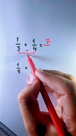 How to Add Unit Fractions? | Easy Fraction Addition Method #maths #fractions #shorts