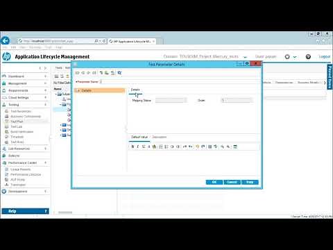 HP ALM - Create Parameters