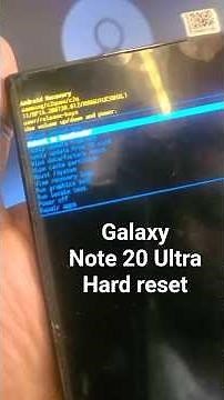 Samsung Galaxy Note 20 Ultra Hard Reset 🔥📱