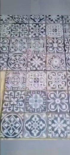 Tiling a Floor with Beautiful Portuguese Tiles! 🇵🇹✨ (Step-by-Step) #tilework