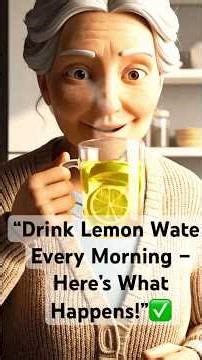 “Drink Lemon Water Every Morning – Here’s What Happens!”✅ #LemonWater #MorningRoutine
