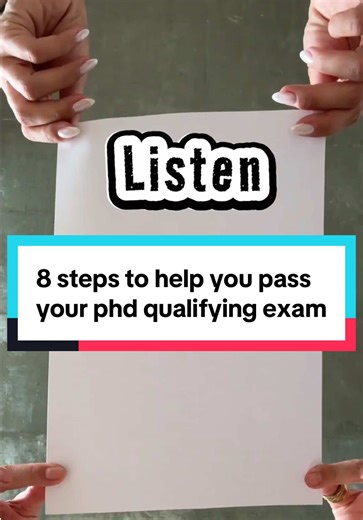 8 steps to help you pass your PhD qualifier exams (comprehensive exams, qualifying exams). Let's get started! •Step 1: Set your timeline. Start by marking your exam date and working backward to create a realistic plan. Break your study period into weeks so that you can assign specific goals to each. •Step 2: Organize your material. Review your course syllabi and divide your material into three categories: core concepts, supplemental readings, and practice applications like practice questions and