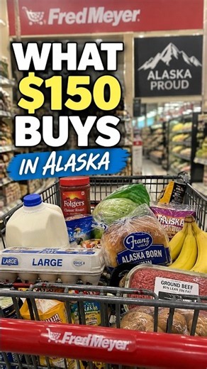 What $150 Buys in a Alaska Grocery Store #alaska #livinginalaska #groceryshopping