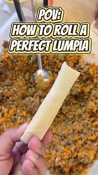 How to wrap a perfect lumpia #tutorial #lumpia #lumpiawrapper #howtoroll #filipinofood