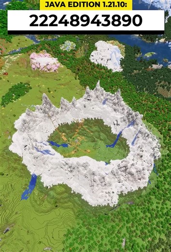 Minecraft village caldera seed | Stunning volcano village spawn