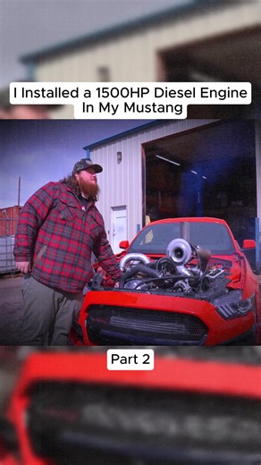 I Installed a 1500HP Diesel Engine In My Mustang