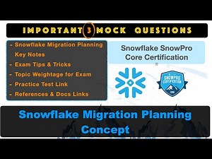 Snowflake Migration Planning Concept + Sample Questions | SnowPro Certification