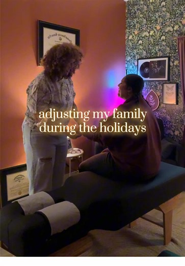 pov: your family chiropractor hosts the holidays 🎄 checking alignment, calming nervous systems, and keeping everyone moving well. because wellness starts at home.