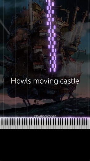 Howls moving castle OST Theme Song - Joe Hisaishi #piano #tutorial #pianotutorial #ytshorts
