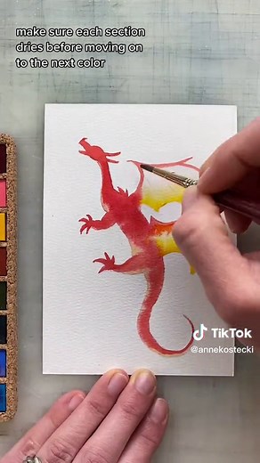 Dragon Painting Ideas and Easy Watercolor Tutorial