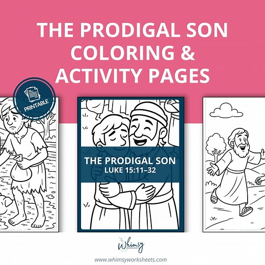 Prodigal Son Bible Story Coloring Pages & Activities for Kids | Sunday School Craft | Christian Homeschool Printable | Jesus Parables - Etsy