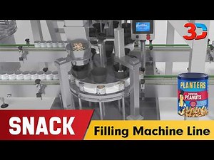 3D Display Full Automatic Jar Can Tin Filling Sealing Capping Machine Line Workflow