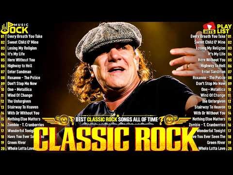 Classic Rock Songs 70s 80s 90s ⚡ AC/DC, Guns N Roses, Bon Jovi, Metallica, Nirvana, Queen, Metallica